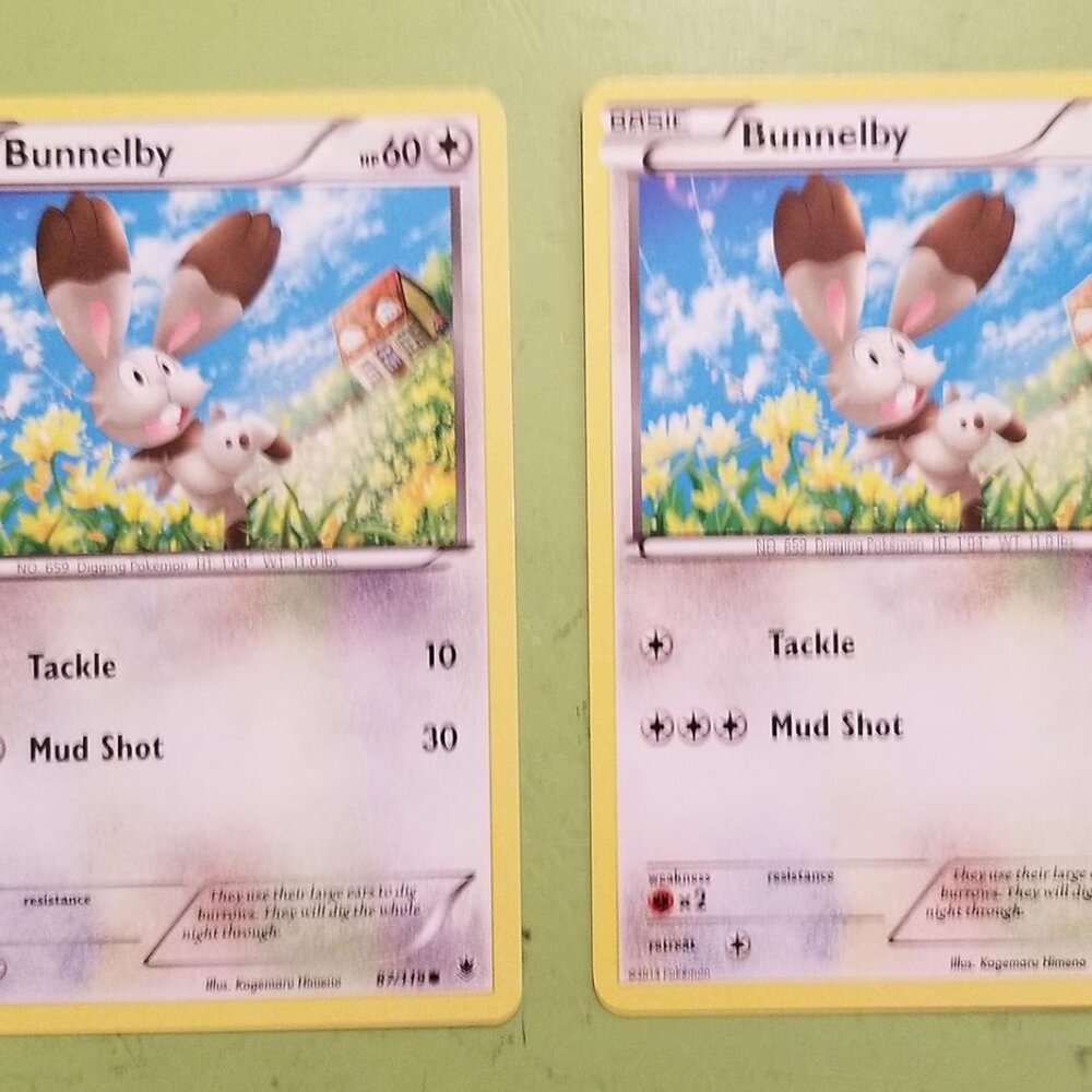 Pokemon® Card Lot 002 Cards BUNNELBY Pokemon X & Y Phantom Forces (87/119)